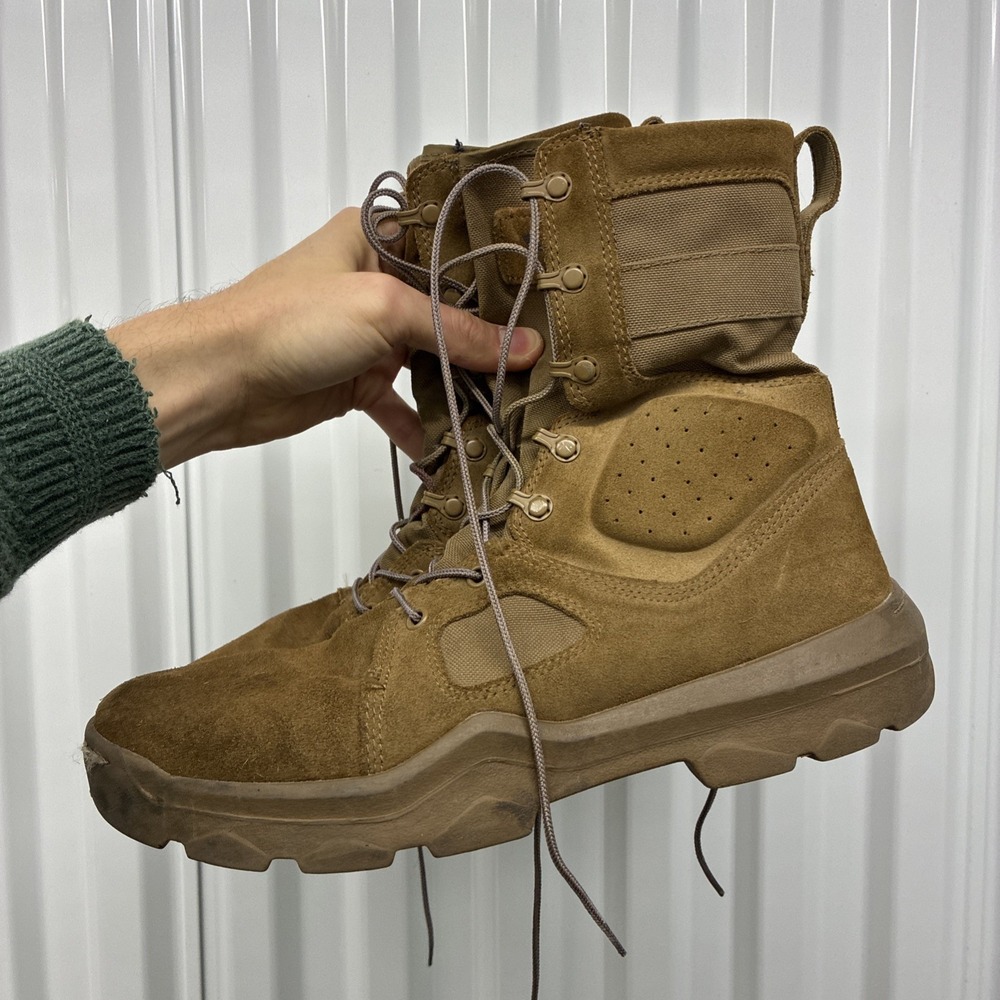 Under Armour Men's 12 FNP Tactical Suede Coyote Tan 8" Combat Boots 1287352-728